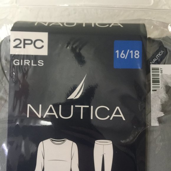 Nautica Girls Base Layer Top & Bottom Long Johns Thermal Underwear Set Size 16+ - Picture 3 of 7